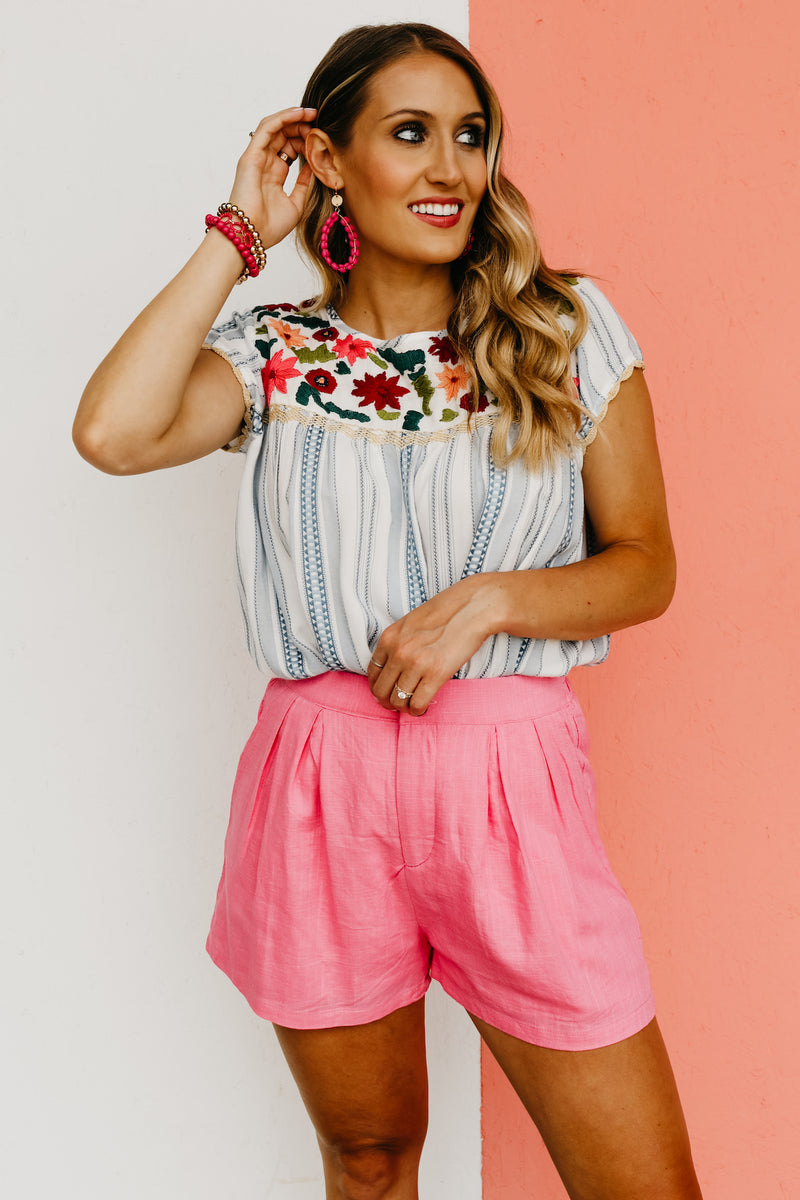 The Kassidy Floral Embroidered Top