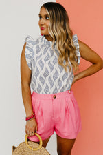 The Keith Ruffle Detail Woven Blouse