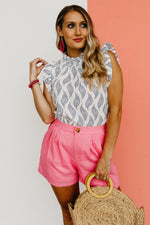 The Keith Ruffle Detail Woven Blouse