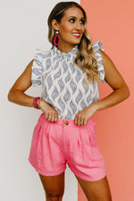 The Keith Ruffle Detail Woven Blouse