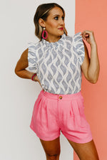 The Keith Ruffle Detail Woven Blouse