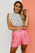 The Keith Ruffle Detail Woven Blouse