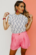 The Keith Ruffle Detail Woven Blouse
