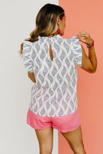 The Keith Ruffle Detail Woven Blouse