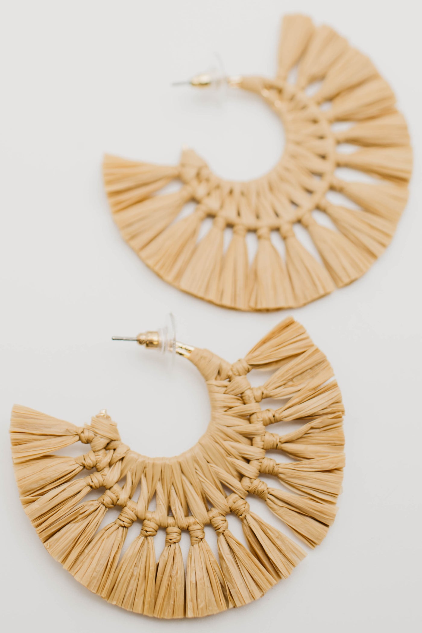 The Raven Raffia Fan Earring