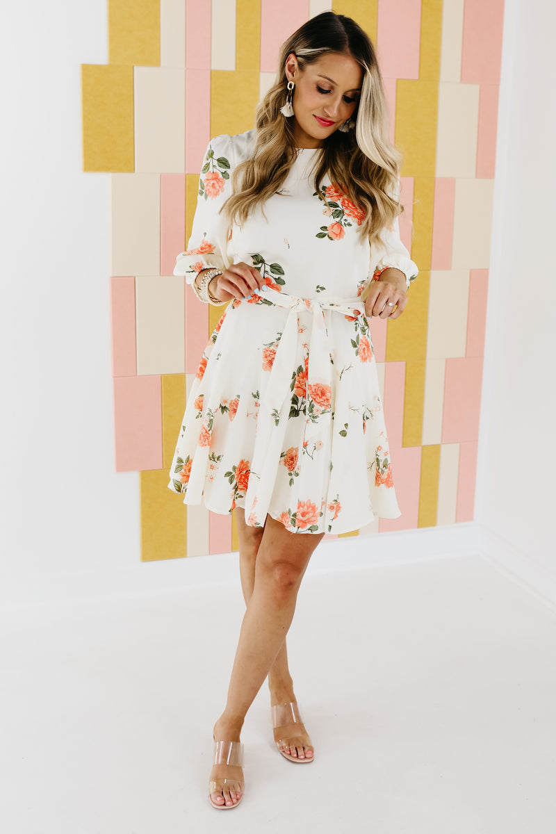 The Shelby Floral Tie Waist Mini Dress - FINAL SALE