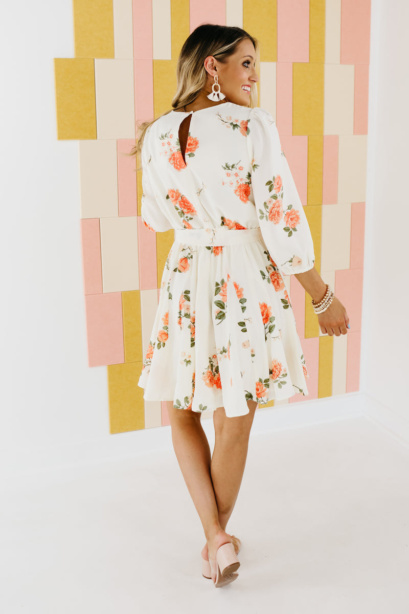 The Shelby Floral Tie Waist Mini Dress - FINAL SALE