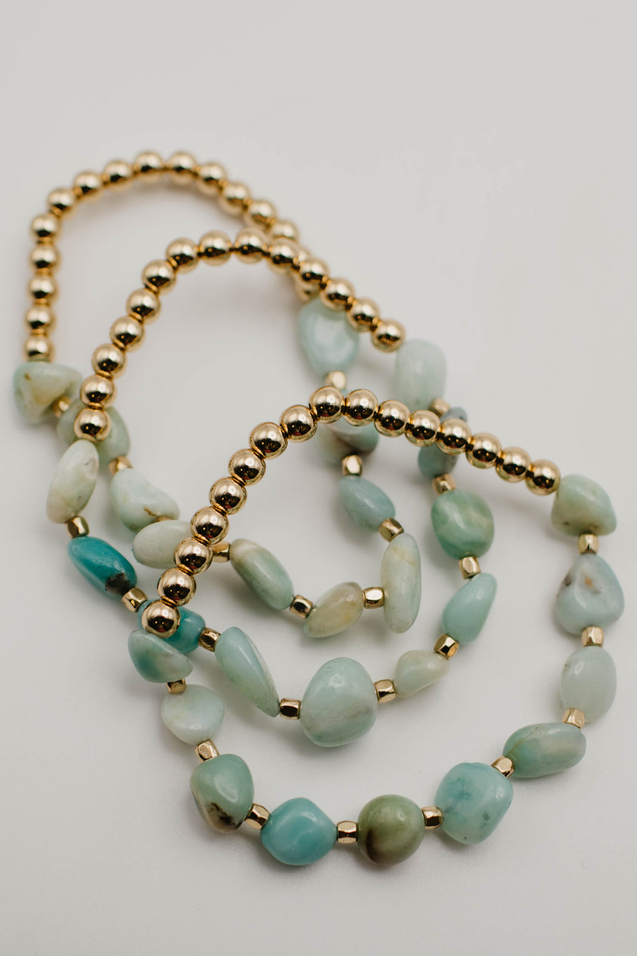 The Mayson Triple Layer Stone Bracelet Set