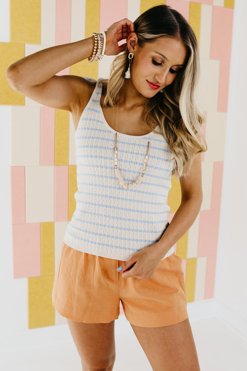 The Edwin Tie Shoulder Sweater Tank Top - FINAL SALE
