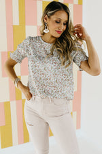 The Mack Floral Cinched Sleeve Blouse - FINAL SALE