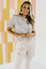 The Mack Floral Cinched Sleeve Blouse - FINAL SALE