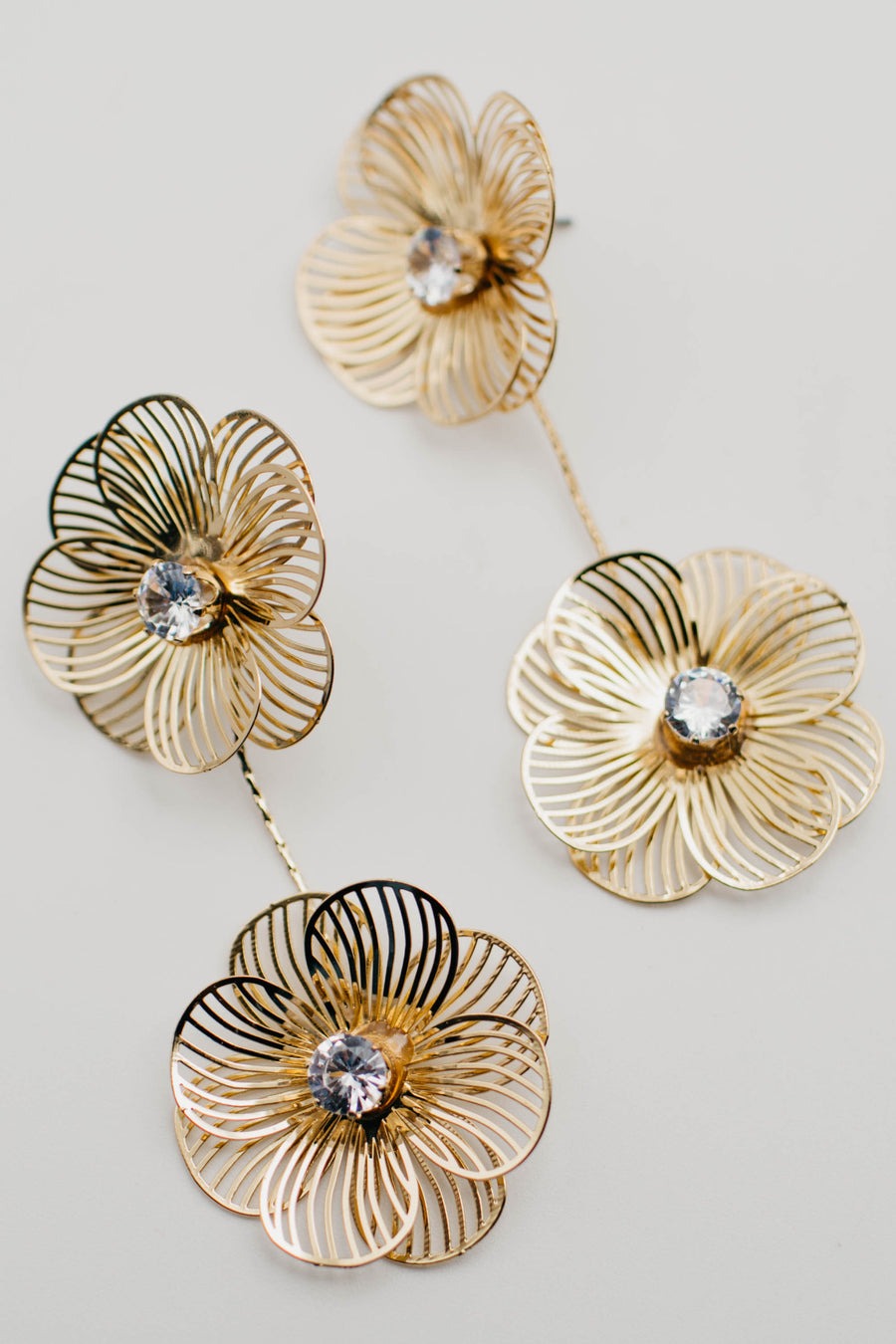 The Jayden Rhinestone Flower Earring