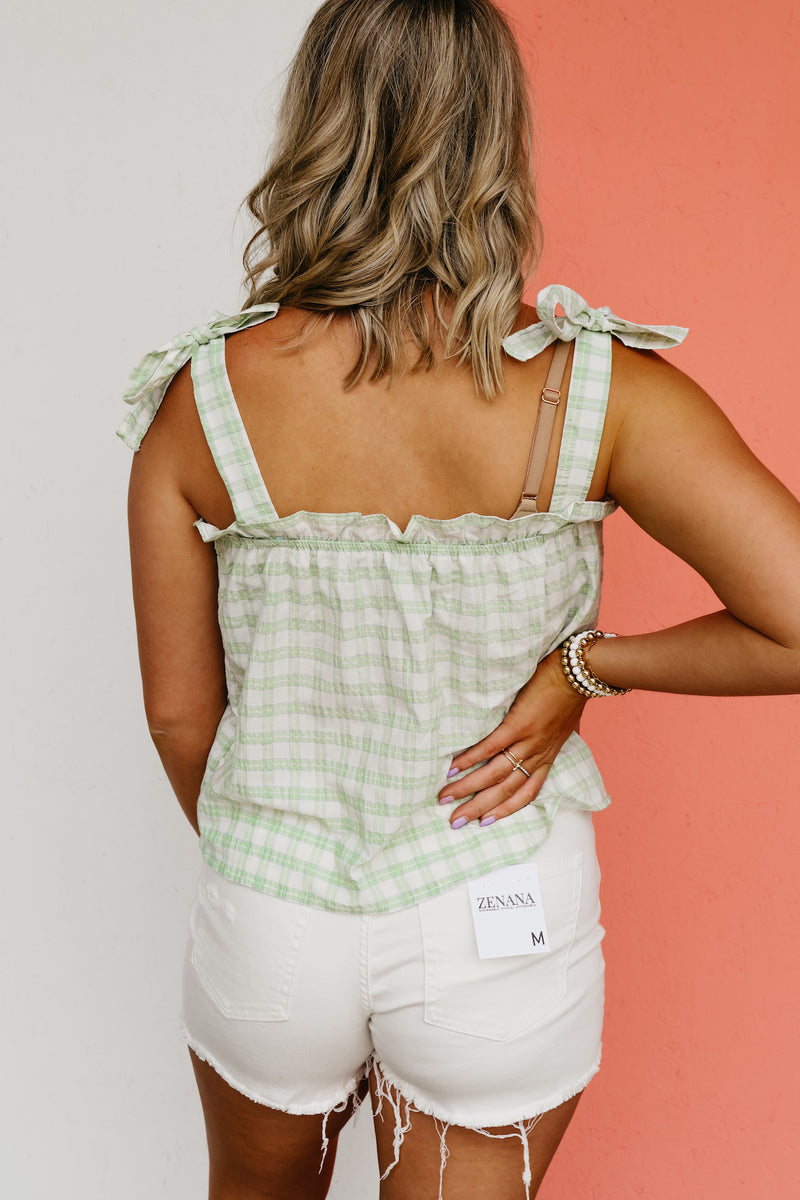 The Jayleen Gingham Tank Top - FINAL SALE