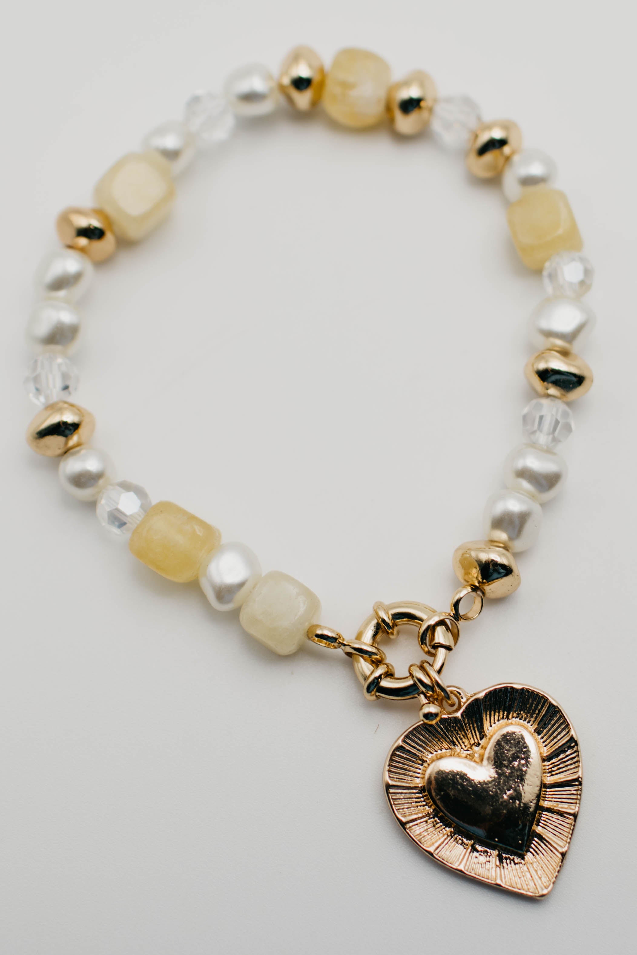 The Daisee Heart Pendant Bracelet