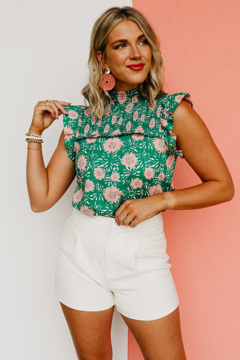 The Sonia Floral Smocked Top - FINAL SALE