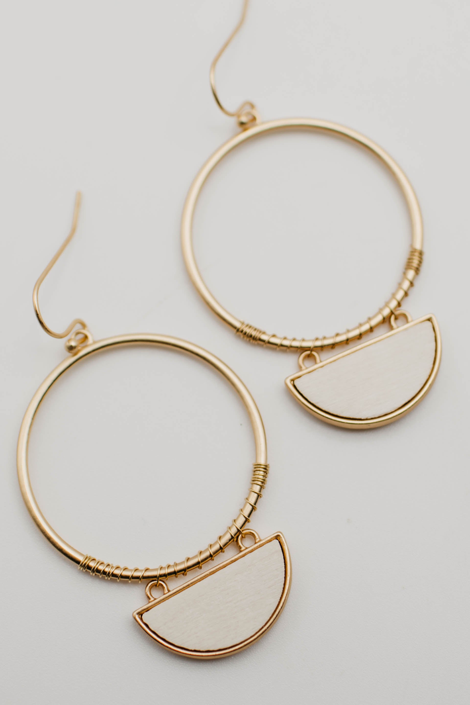 The Waylen Wood Drop Hoop Earring