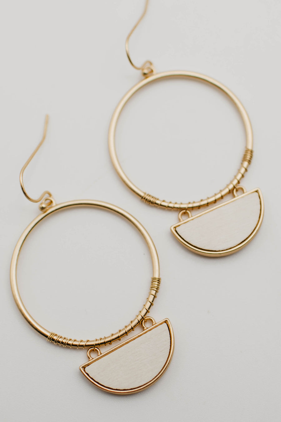 The Waylen Wood Drop Hoop Earring