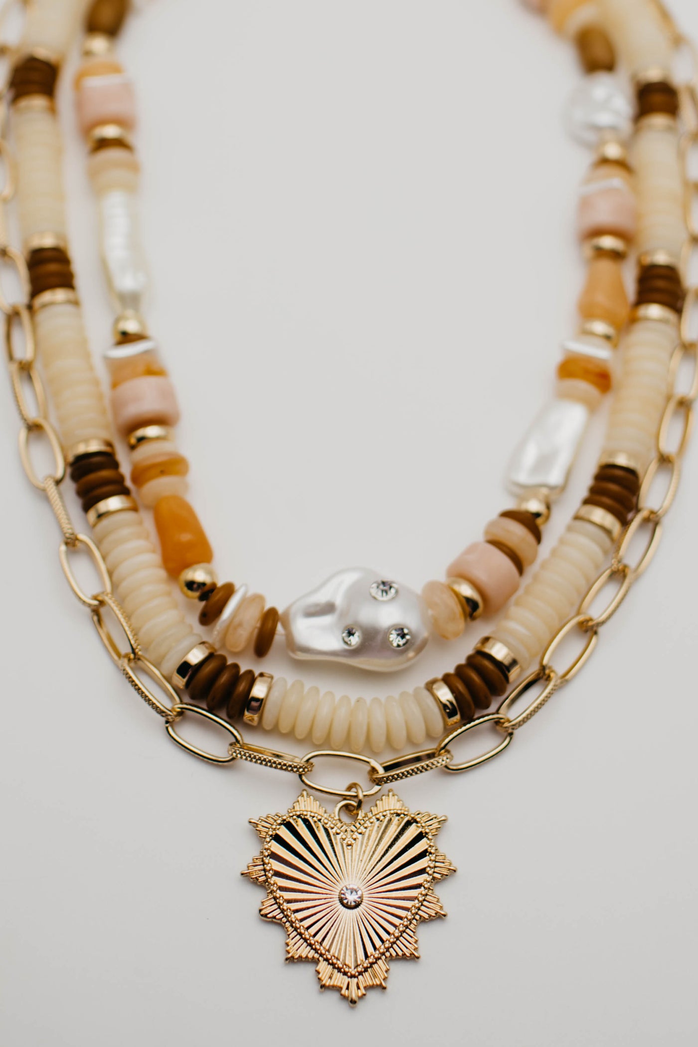 The Kennedy Chunky Vintage Heart Necklace