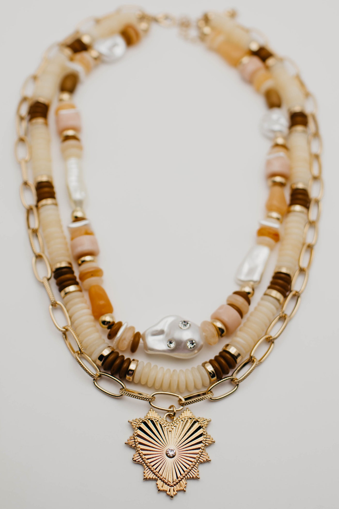 The Kennedy Chunky Vintage Heart Necklace