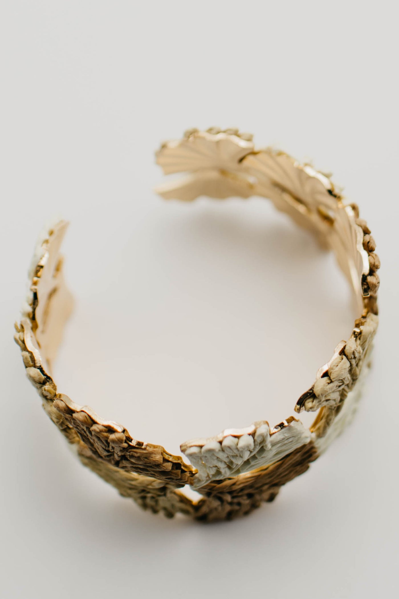 The Jamie Raffia Leaf Cuff Bracelet