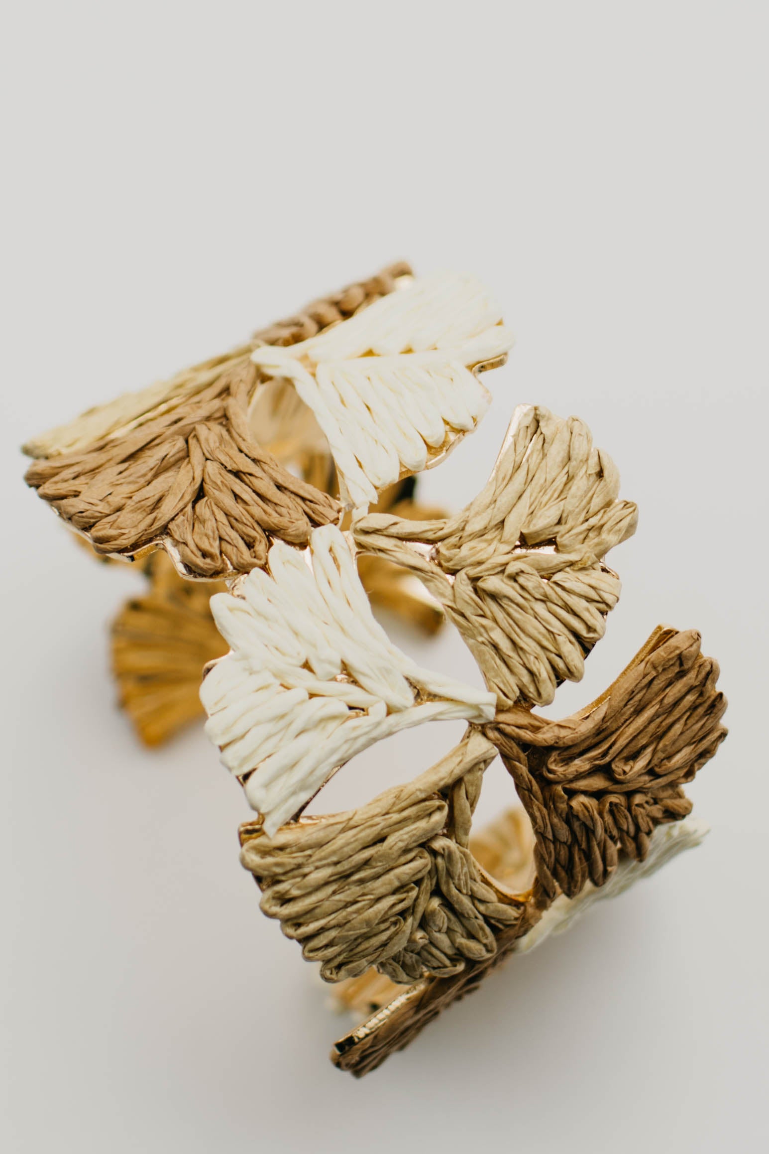 The Jamie Raffia Leaf Cuff Bracelet