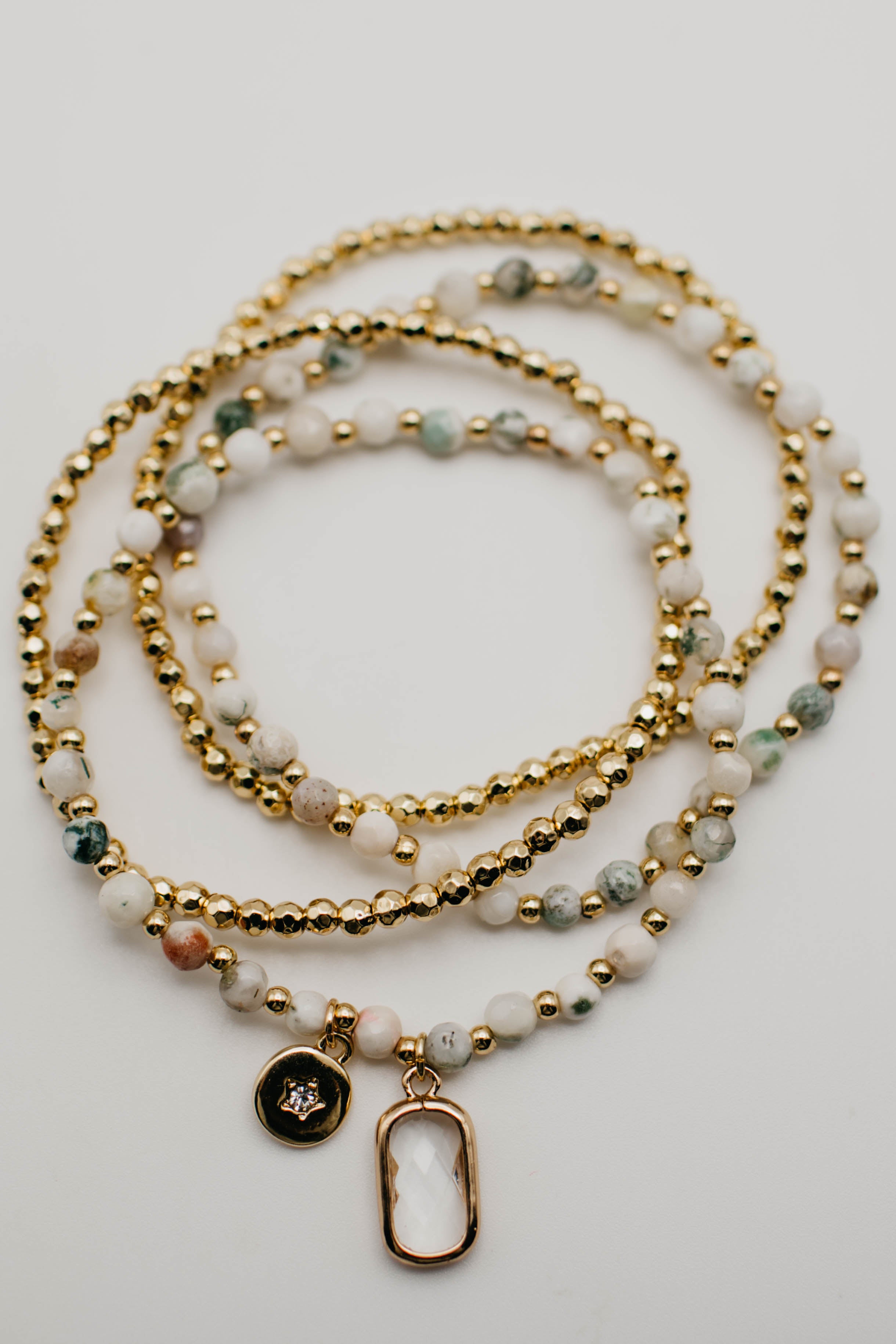 The Mckenna Charm Stretch Bracelet Set