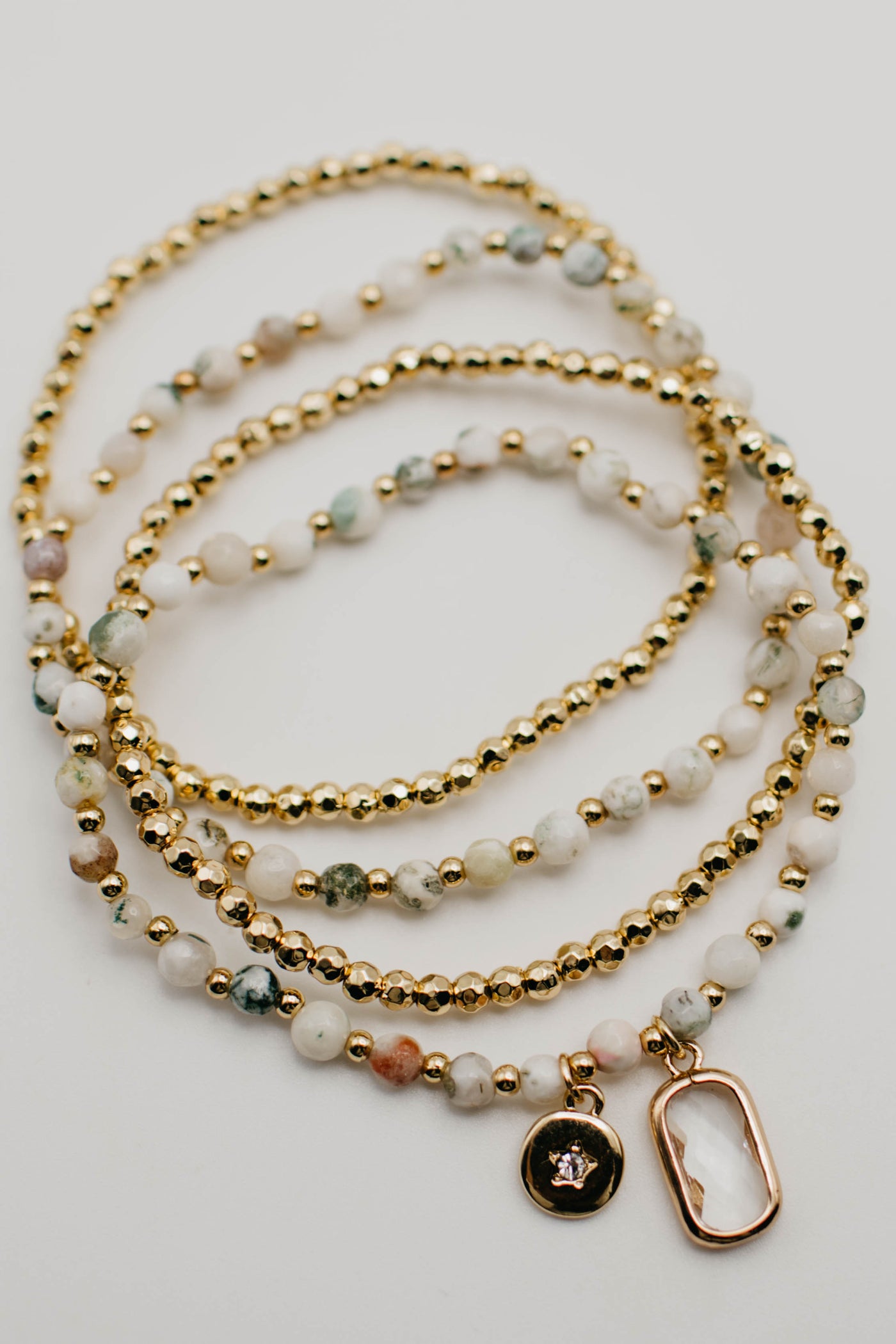 The Mckenna Charm Stretch Bracelet Set