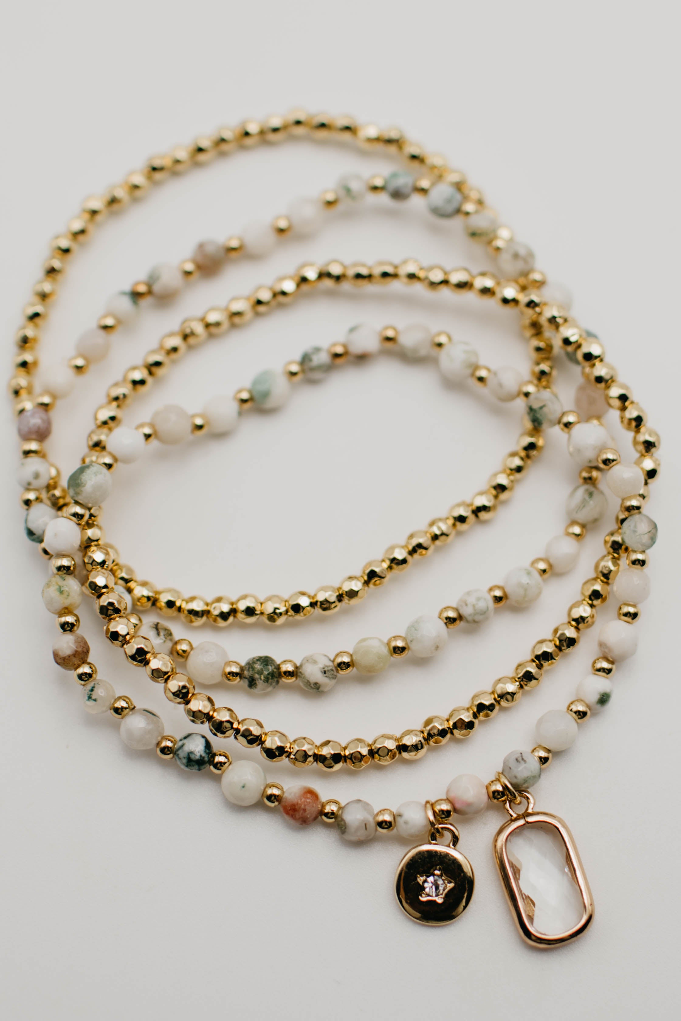 The Mckenna Charm Stretch Bracelet Set