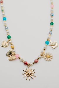 The Nadia Beaded Charm Necklace