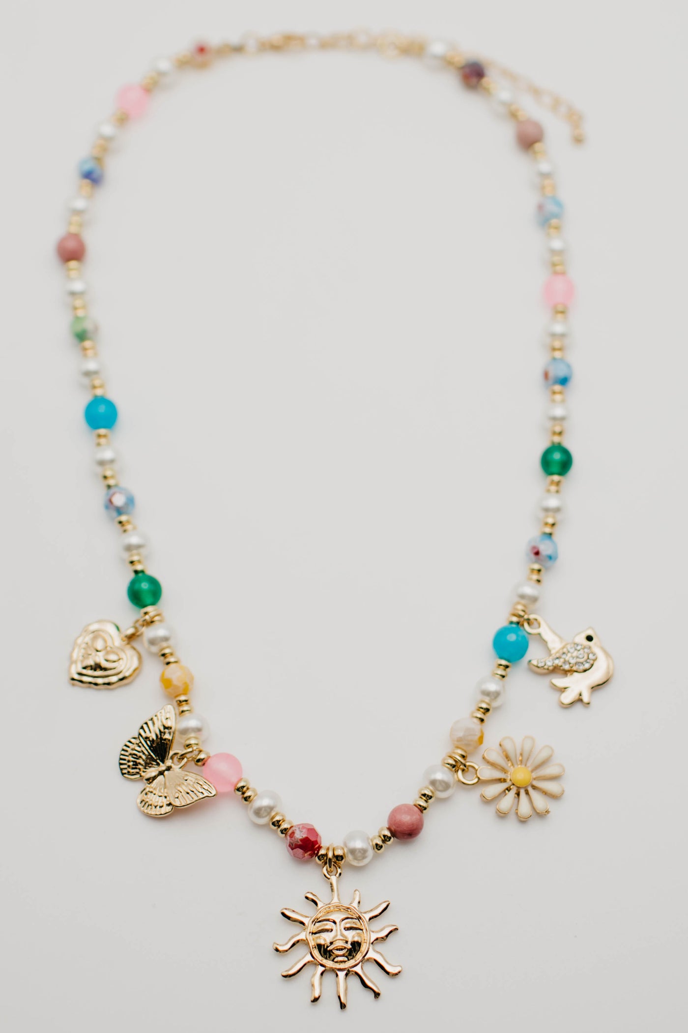 The Nadia Beaded Charm Necklace