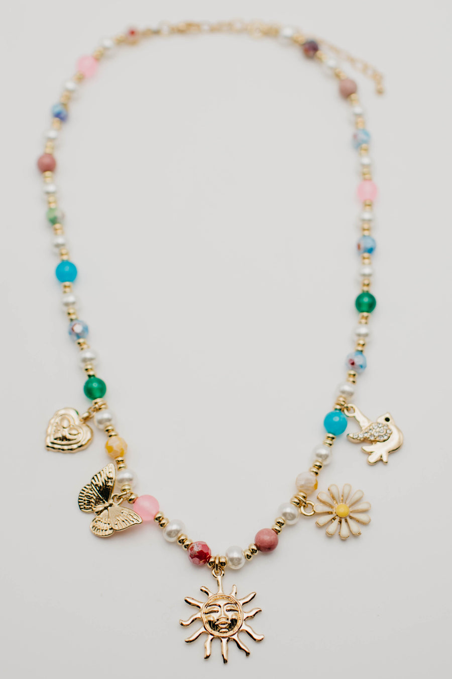 The Nadia Beaded Charm Necklace