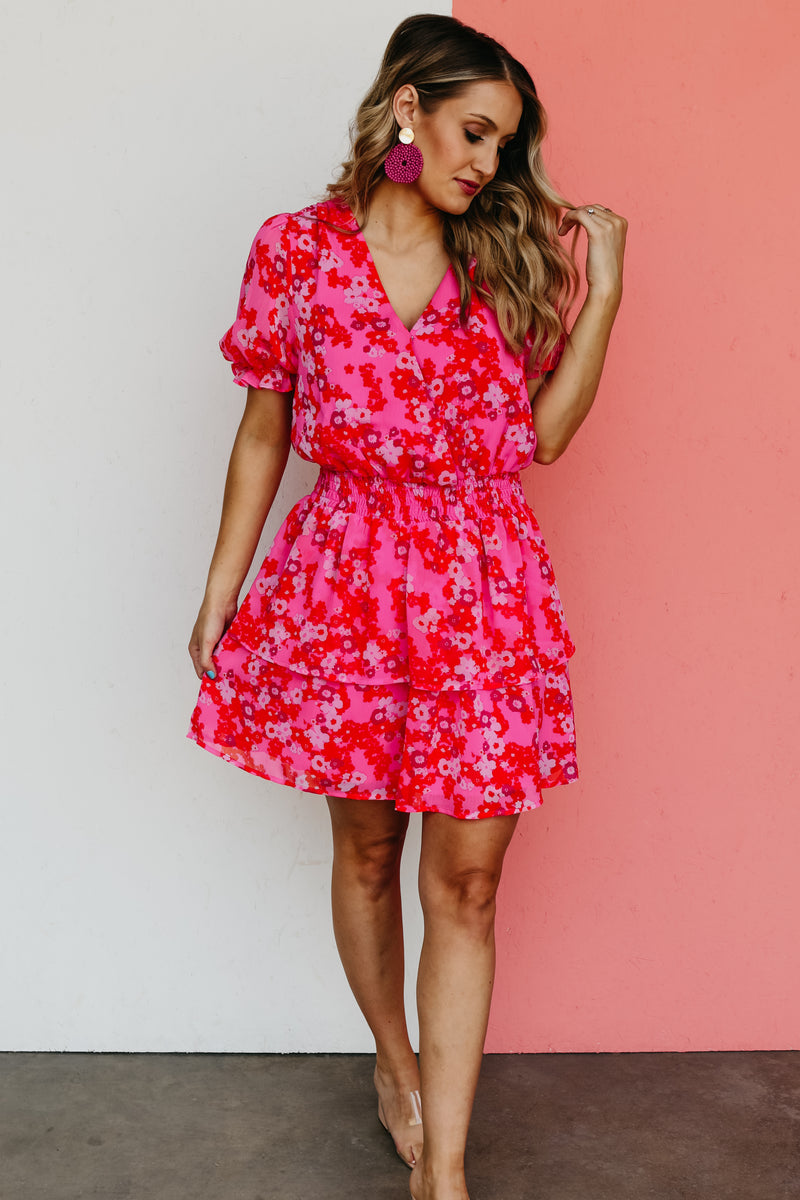 The Sterling Surplice Ruffle Mini Dress - FINAL SALE