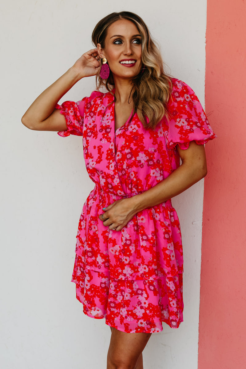 The Sterling Surplice Ruffle Mini Dress - FINAL SALE