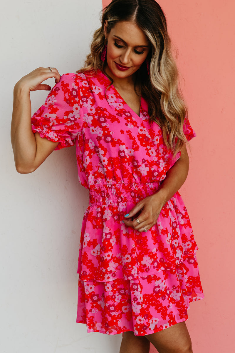 The Sterling Surplice Ruffle Mini Dress - FINAL SALE