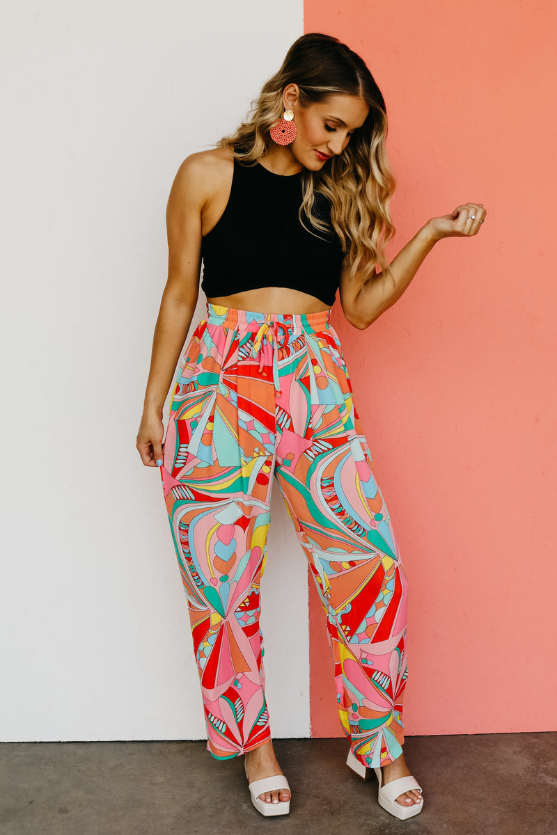 The Mabel Abstract Wide Leg Pants - FINAL SALE