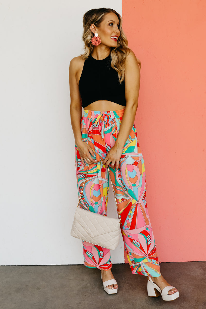 The Mabel Abstract Wide Leg Pants - FINAL SALE