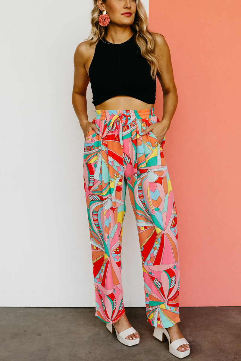 The Mabel Abstract Wide Leg Pants - FINAL SALE