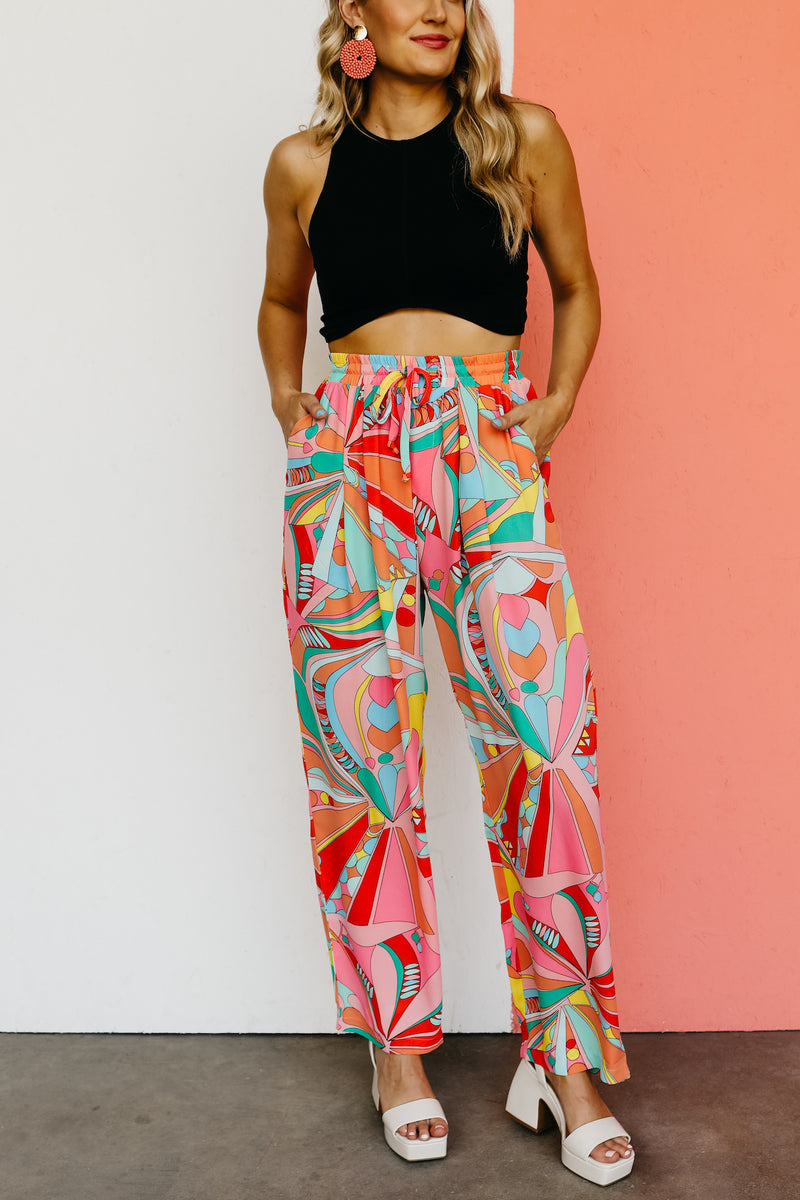 The Mabel Abstract Wide Leg Pants - FINAL SALE