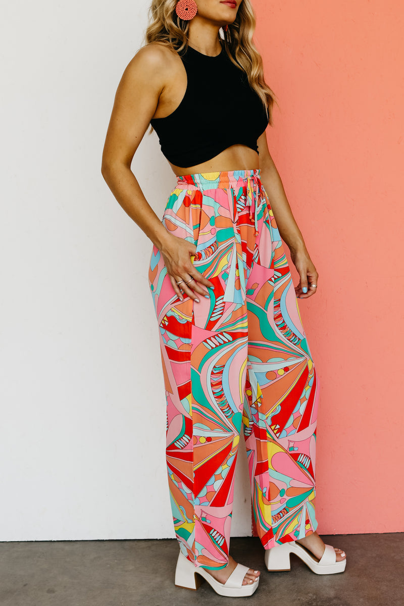 The Mabel Abstract Wide Leg Pants - FINAL SALE