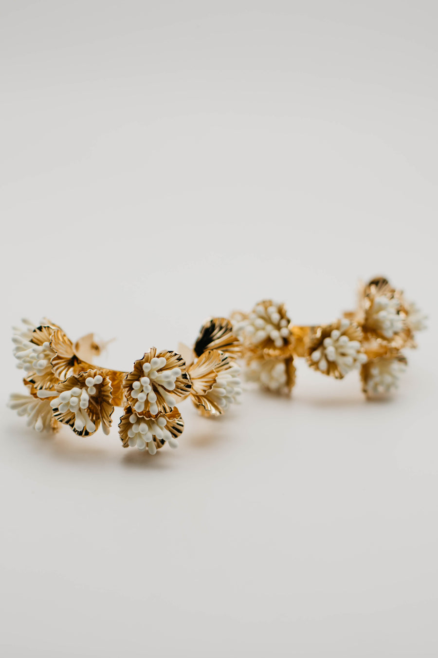 The Elenore Floral Hoop Earring