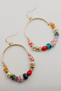 The Milani Bead Hoop Earring