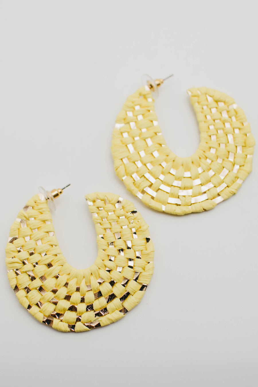 The Gertie Woven Rattan Hoop Earring