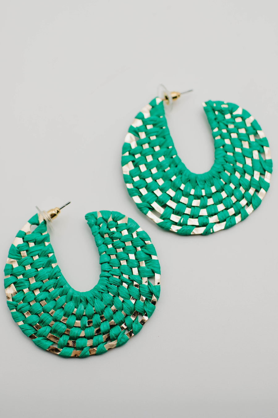 The Gertie Woven Rattan Hoop Earring