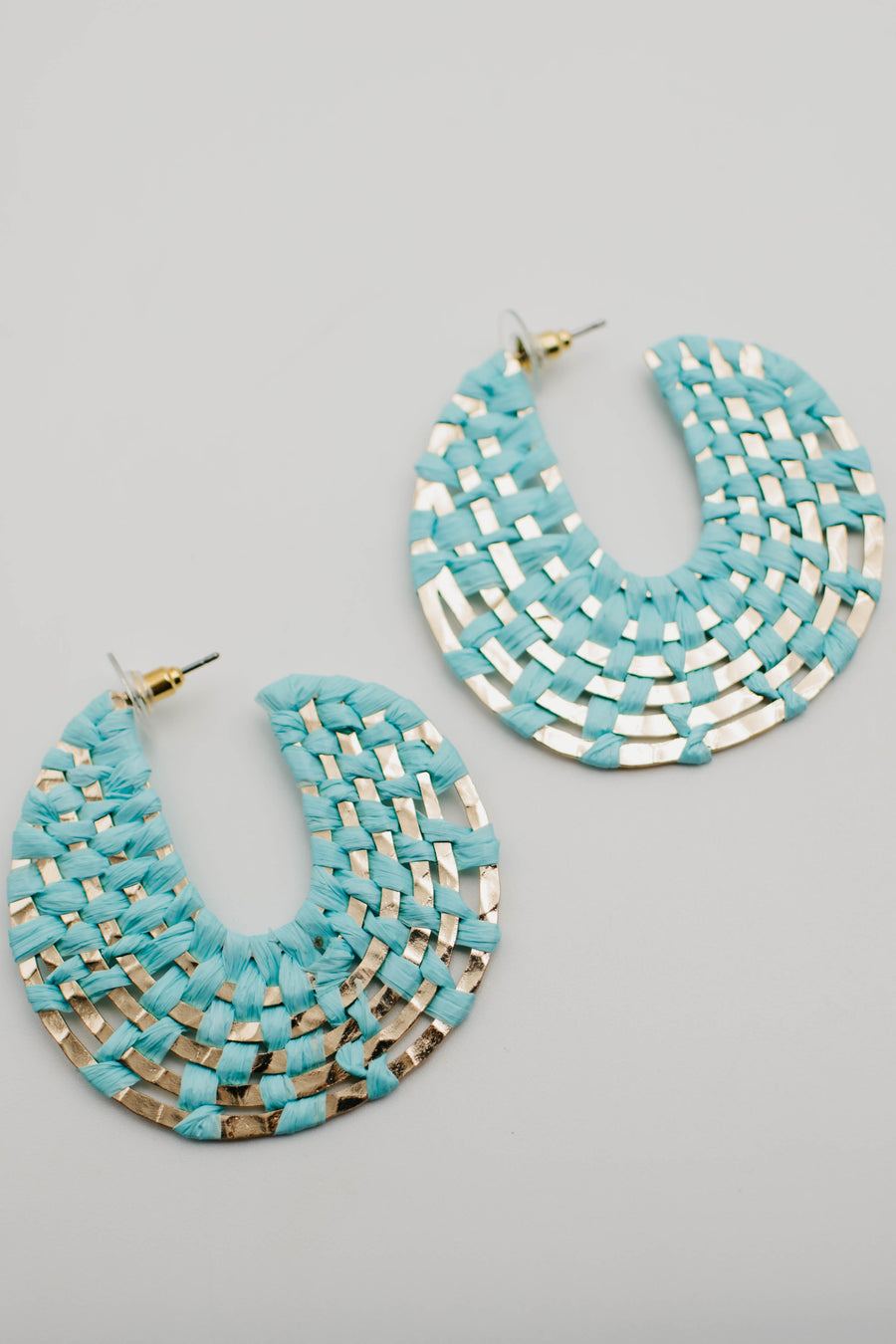 The Gertie Woven Rattan Hoop Earring