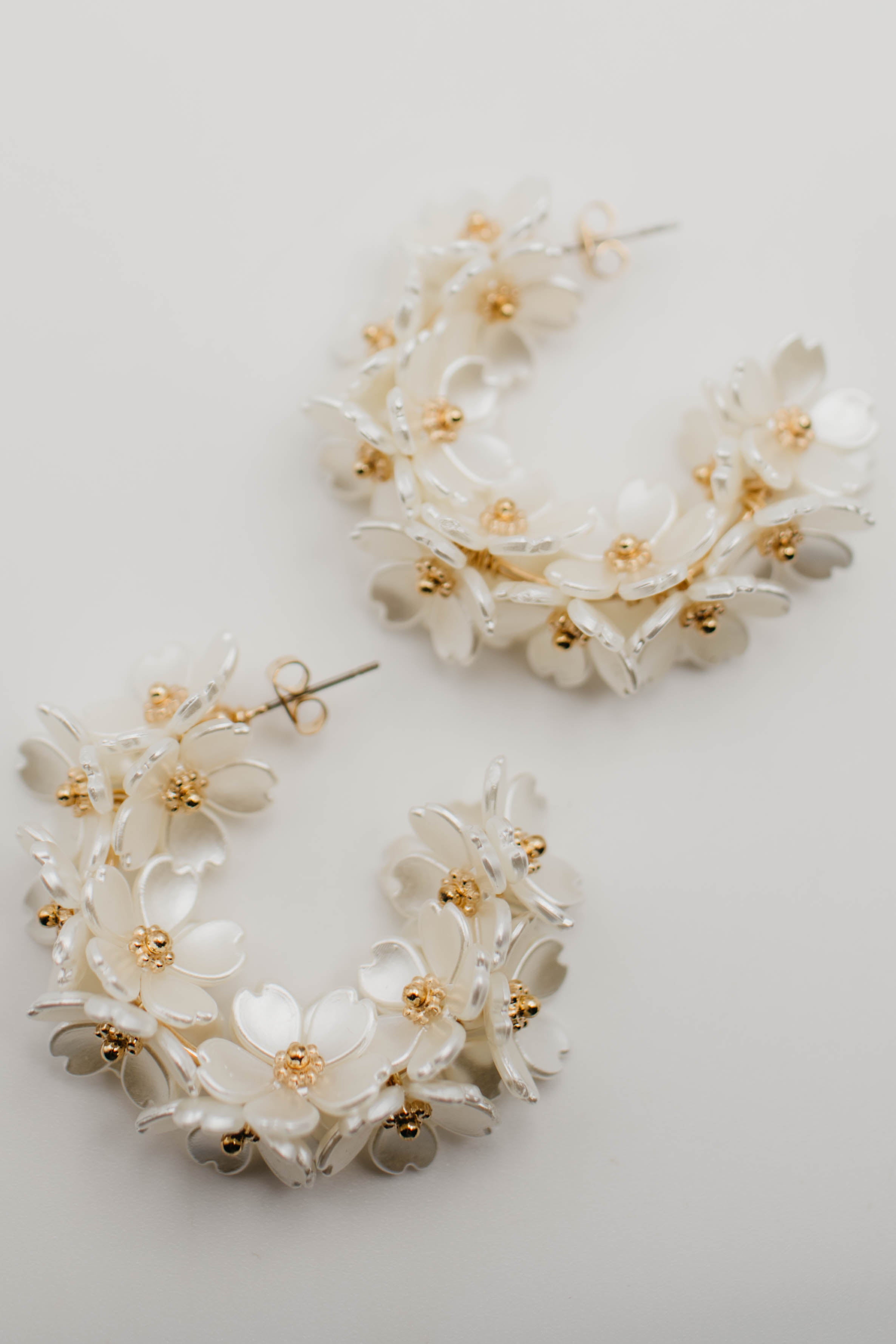 The Lori Floral Hoop Earring