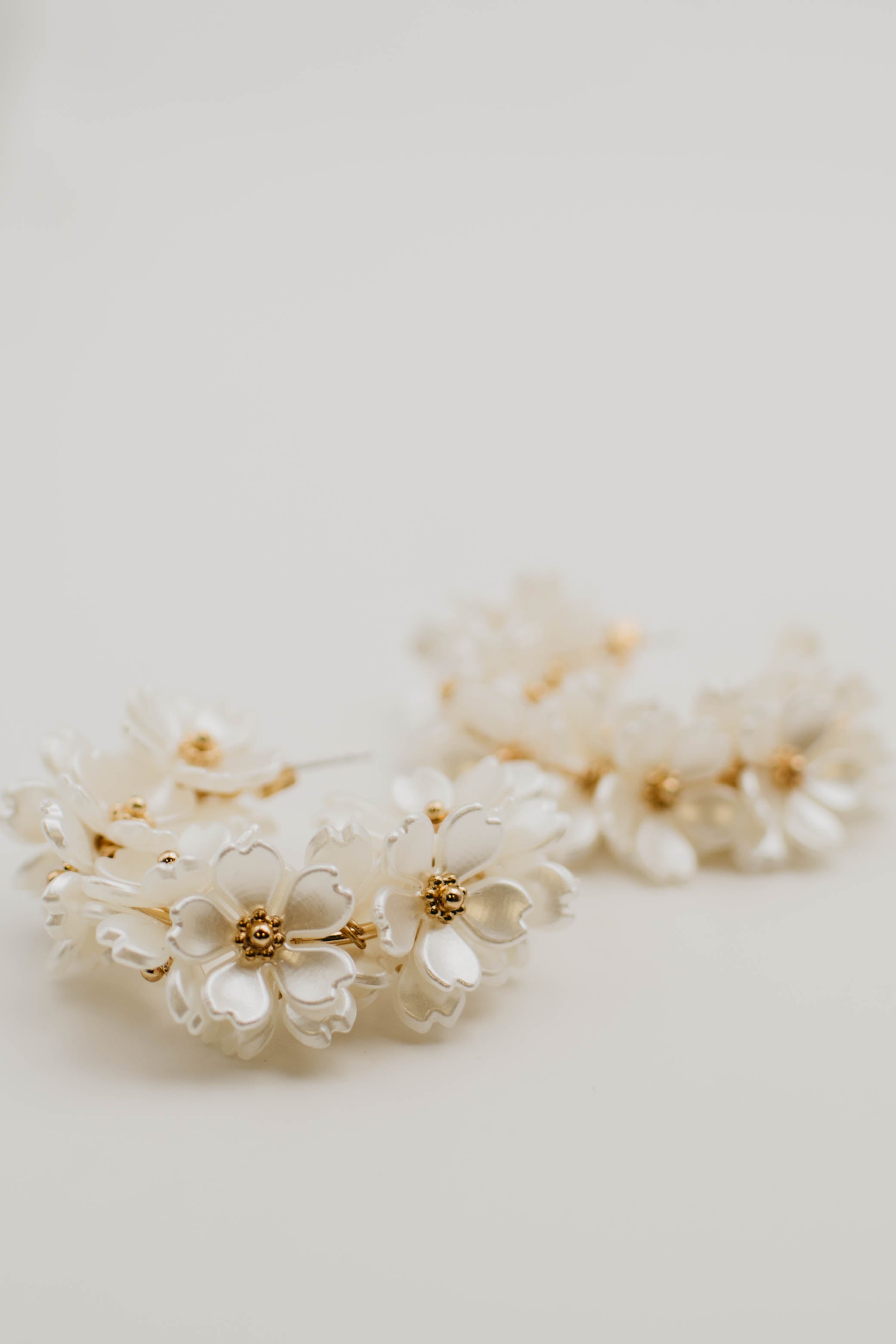 The Lori Floral Hoop Earring