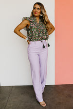 The Carly Tassel Floral Tie Smocked Top - FINAL SALE