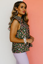 The Carly Tassel Floral Tie Smocked Top - FINAL SALE