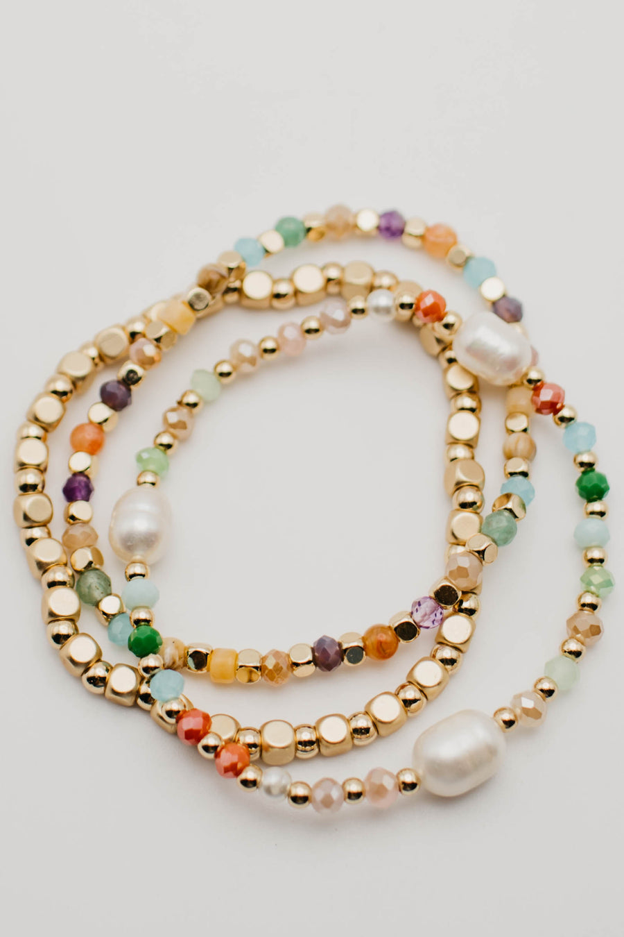 The Camden Pearl Stretch Bracelet Set