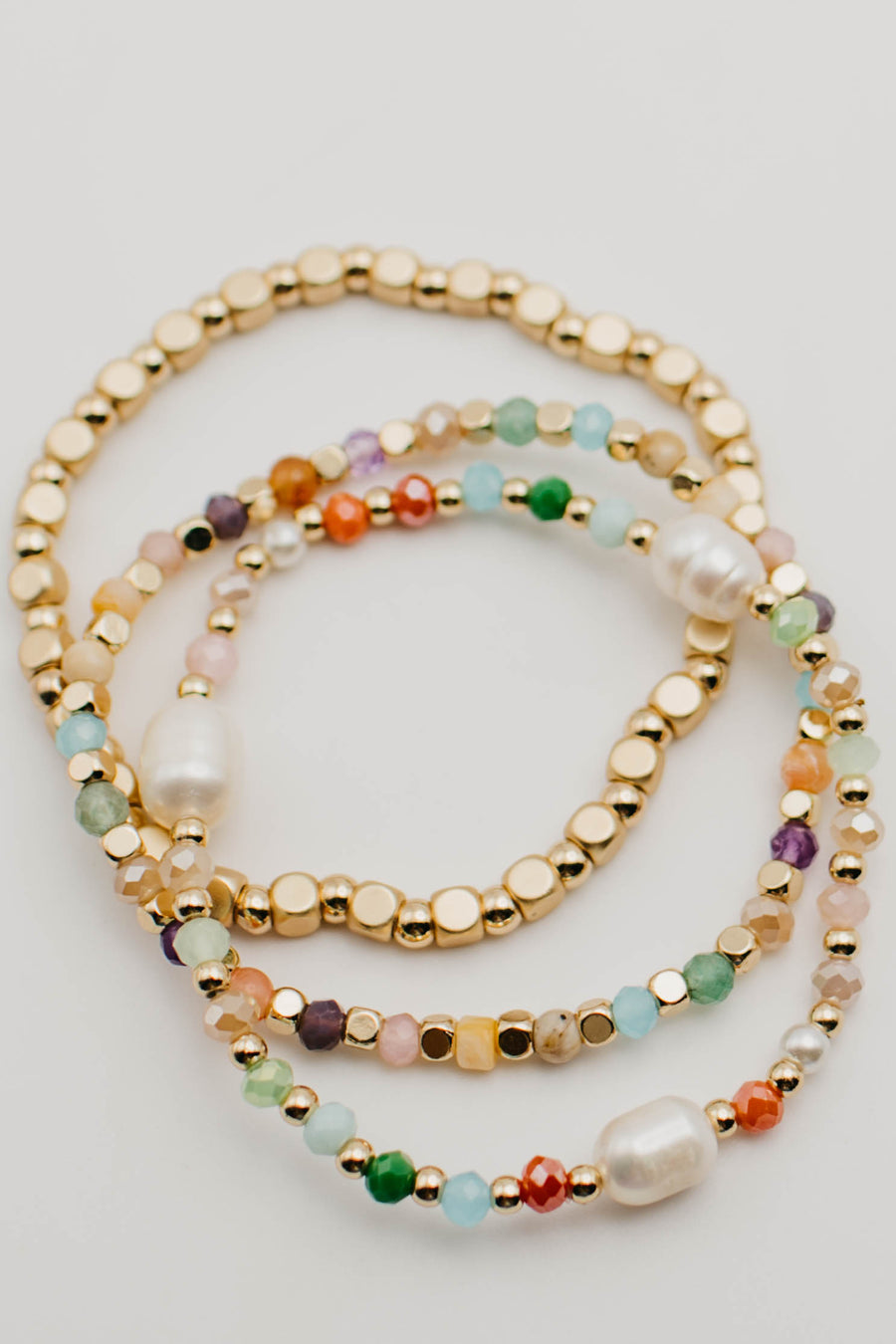 The Camden Pearl Stretch Bracelet Set